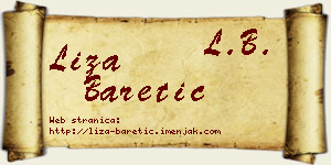 Liza Baretić vizit kartica
